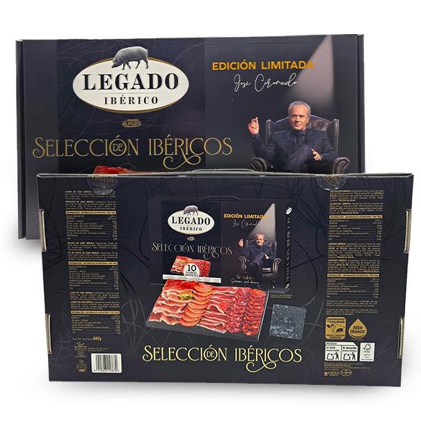 Maletin Seleccion de Ibericos - Jamon Iberico + Embutidos - Legado Iberico - 8 Sobres Loncheados - Edicion Especial Jose Coronado - El Pozo