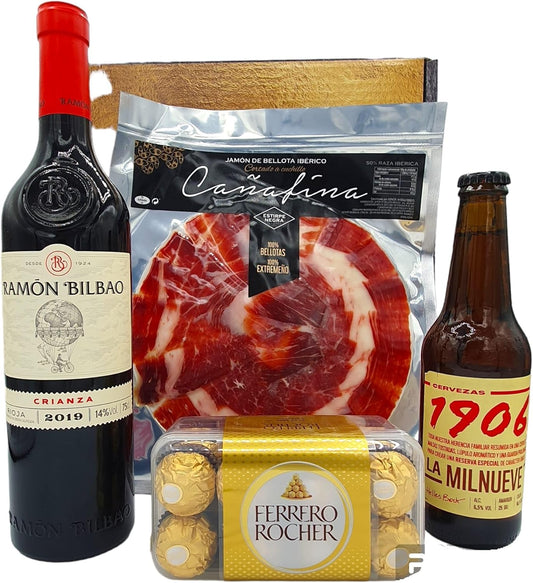 Cesta Regalo para Navidad con Productos Gourmet de Primera Calidad